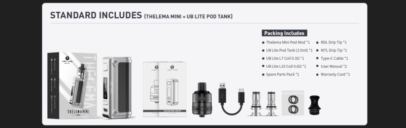 Fullbox Thelema Mini Lost Vape Ub Lite Pod Tank