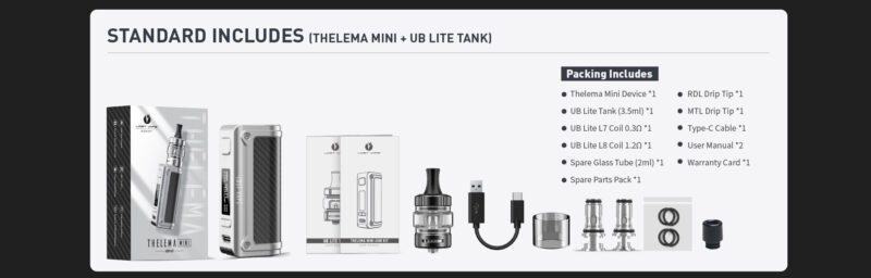 Fullbox Thelema Mini Lost Vape Ub Lite Tank